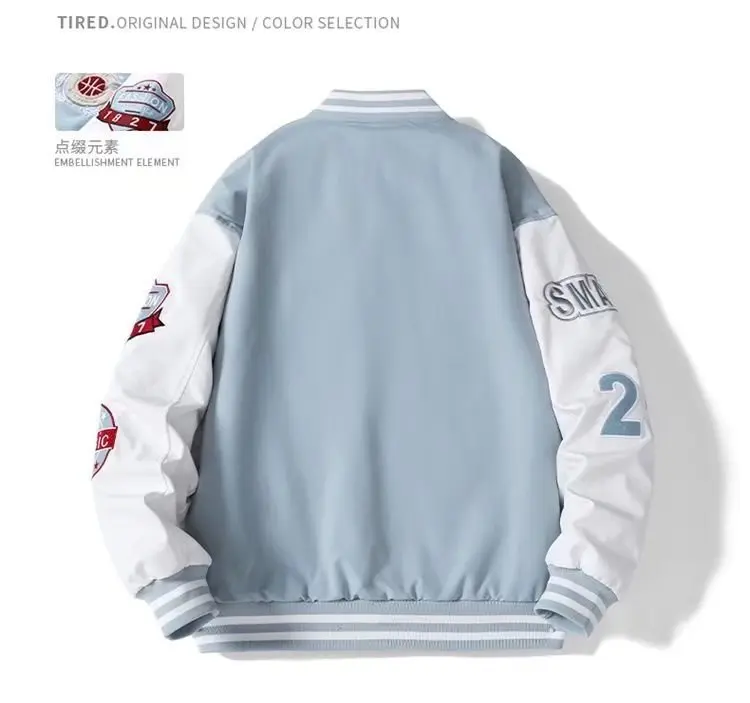 Spring and Autumn New Baseball Jacket Men's Jacket Street Hip Hop Windproof Jacket Autumn and Winter Warm Baseball Shirt Jakcet