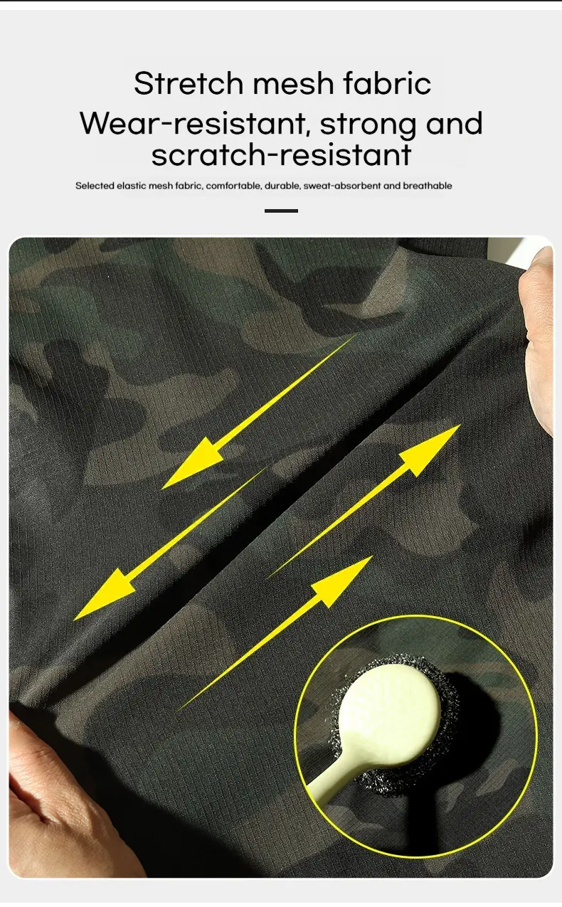 Men's Outdoor Camouflage Tactical Training Thin Breathable Set Summer Skin Friendly High Elasticity Quick Drying Work Clothes