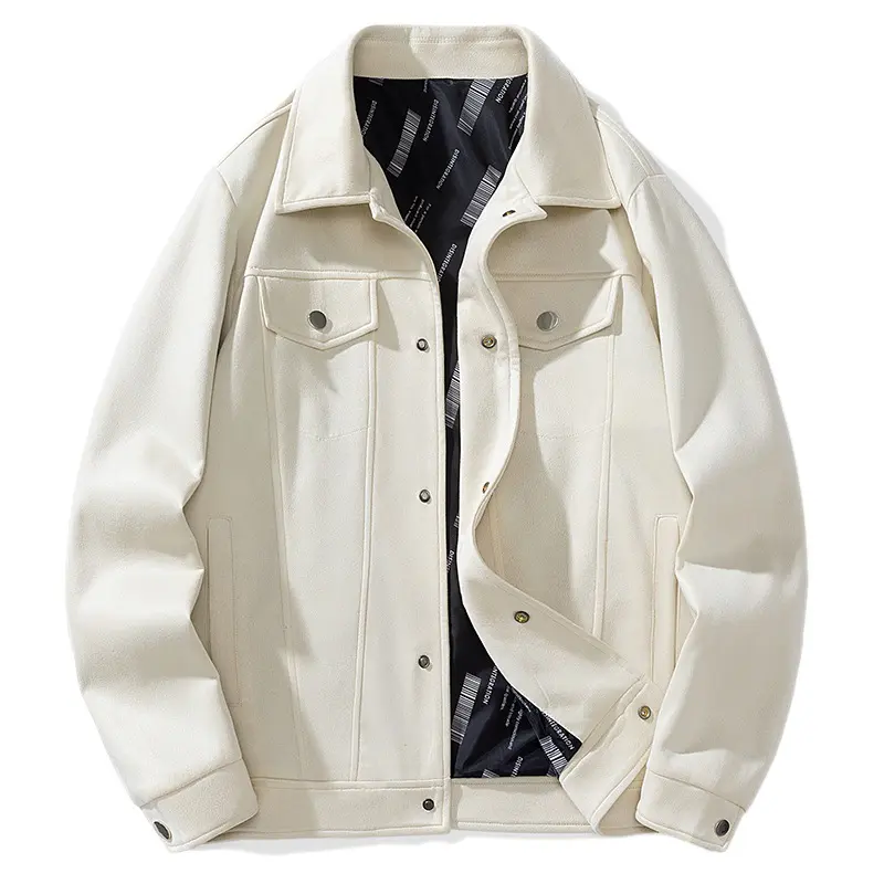 Fashionable Men's Suede Jacket Men's New Autumn and Winter Collar Trend Versatile Warm Casual Jacket Men's Jacket