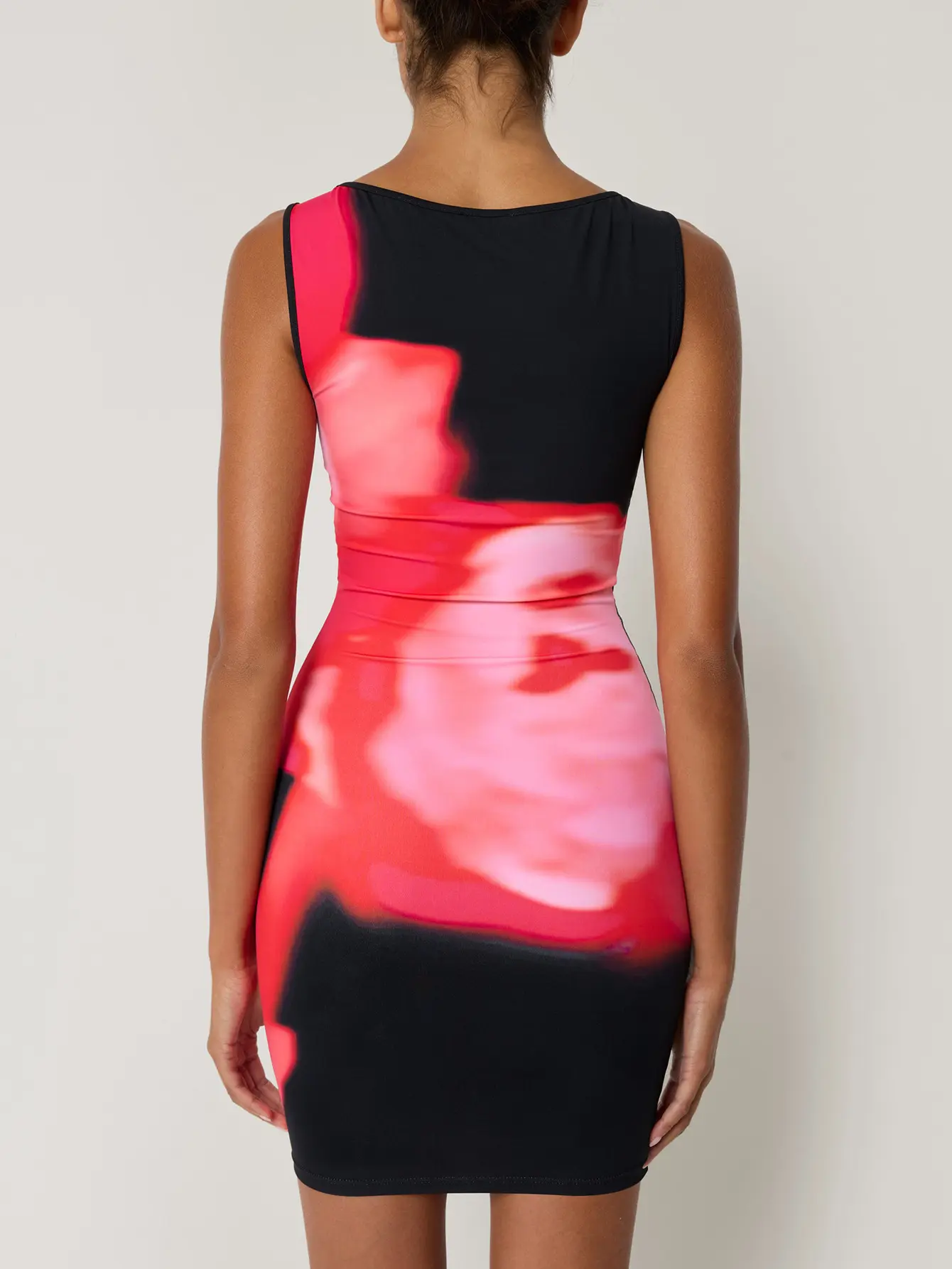 2025 New Y2K Print Bodycon Dress Fashion Abstract Digital Print Slim Fit Streetwear Clubwear Women's Party Dress