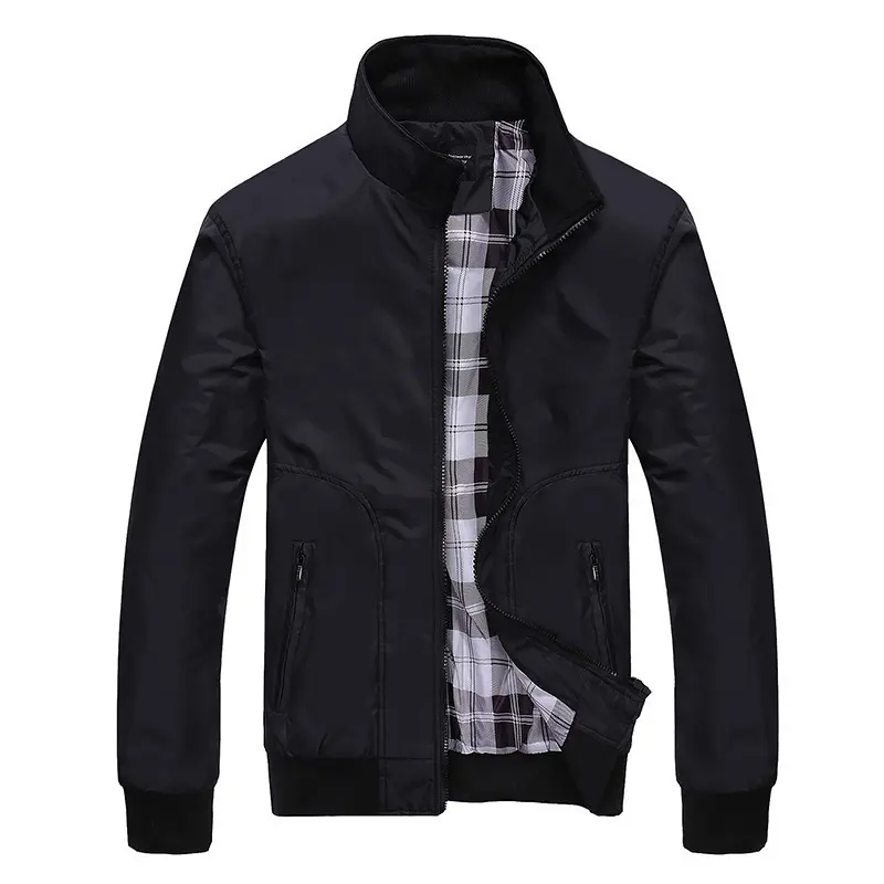Spring and Autumn Men's Lightweight Jacket Bomber Jacket Daily Wear Vacation Outdoor Casual Zipper Comfortable Zipper Coat