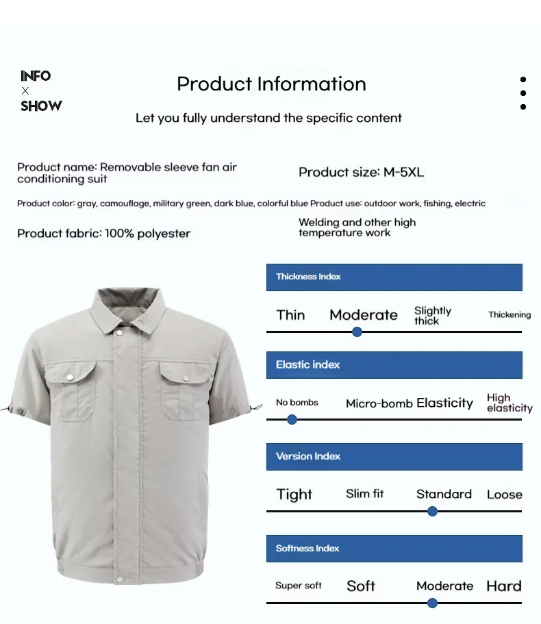 Sleeveless Men's Summer Outdoor Sun Protection Work Clothes Men's Fan Equipped Intelligent Cooling Air Conditioning Clothes