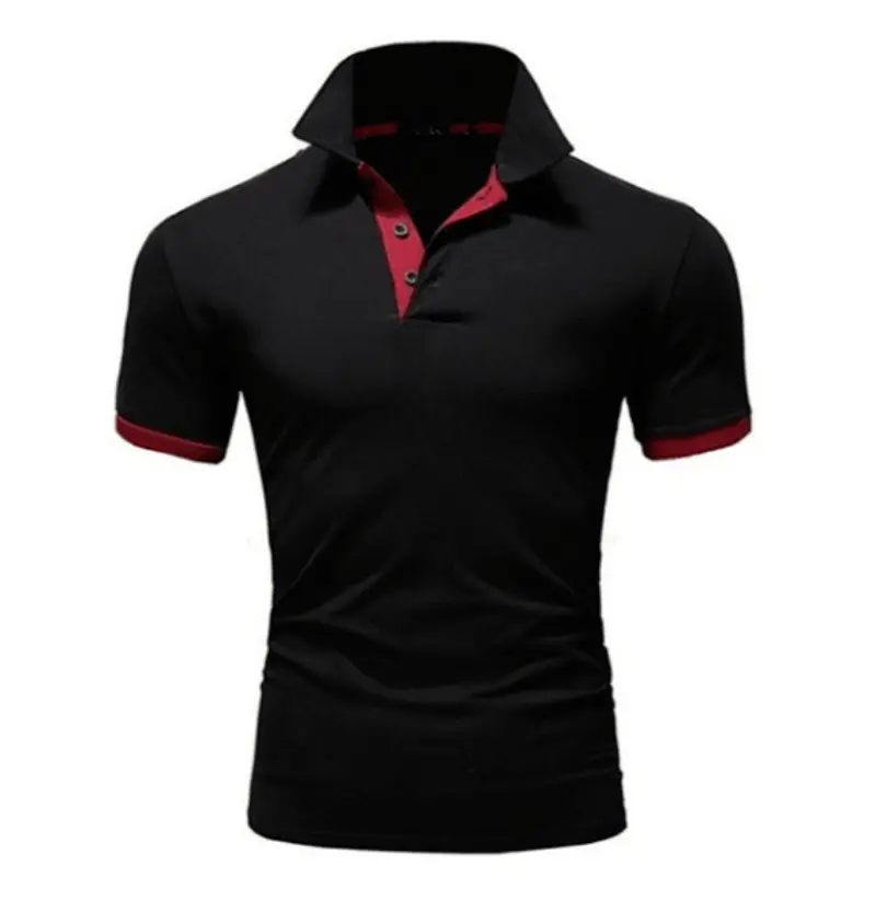 Men's New Comfortable Golf Shirt Outdoor Casual Collar Solid Color Short Sleeved Summer Slim Fit Multi-color Polo Shirt