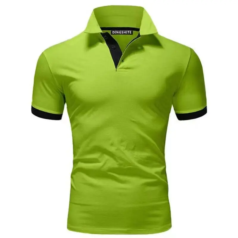 Men's New Comfortable Golf Shirt Outdoor Casual Collar Solid Color Short Sleeved Summer Slim Fit Multi-color Polo Shirt