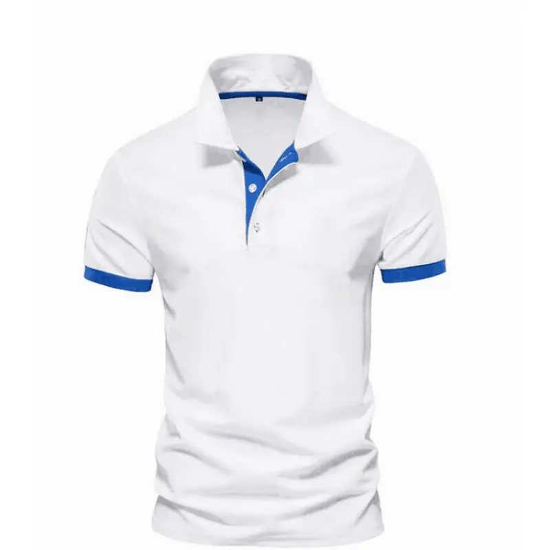 Men's New Comfortable Golf Shirt Outdoor Casual Collar Solid Color Short Sleeved Summer Slim Fit Multi-color Polo Shirt