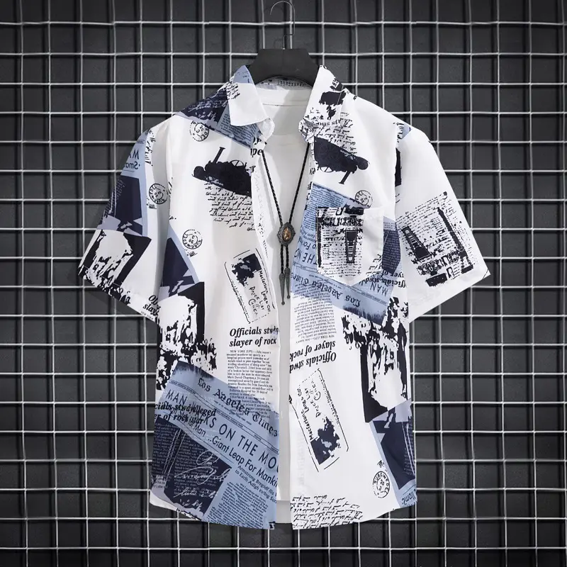 Men's Quick Drying Breathable Comfortable Hawaiian Suit Casual Flower Shirt Beach Shorts Two-piece Set Couple Vacation Style