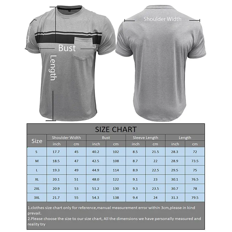 Summer Men's T-shirt Short Sleeve Crew Neck Stripes Print Casual Top - Breathable Cotton Fast Shipping Fashion Tee for Men