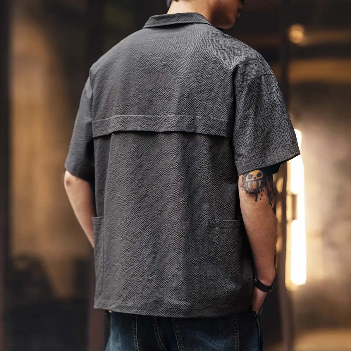 2025 new ice silk men's breathable casual business sports top summer quick drying short sleeved workwear half zip shirt