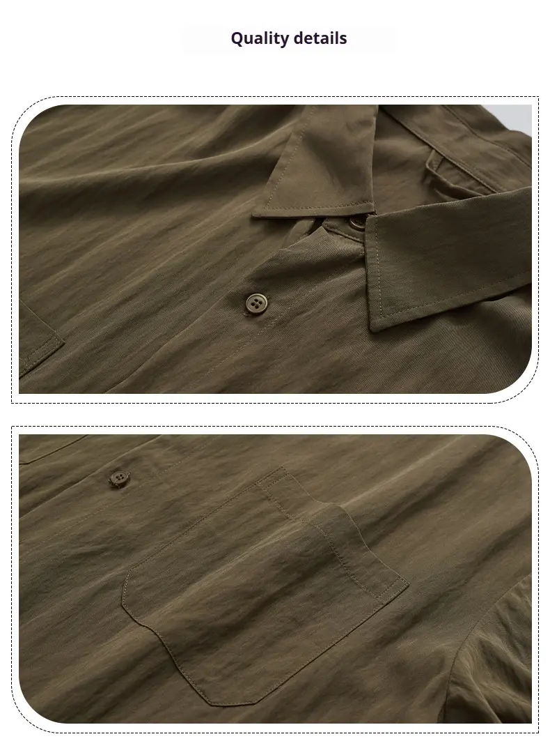 2025 New Men's  Casual Shirt Summer Loose Fit Pure Color Short Sleeve T-Shirt with Drawstring Design Breathable Cotton Top
