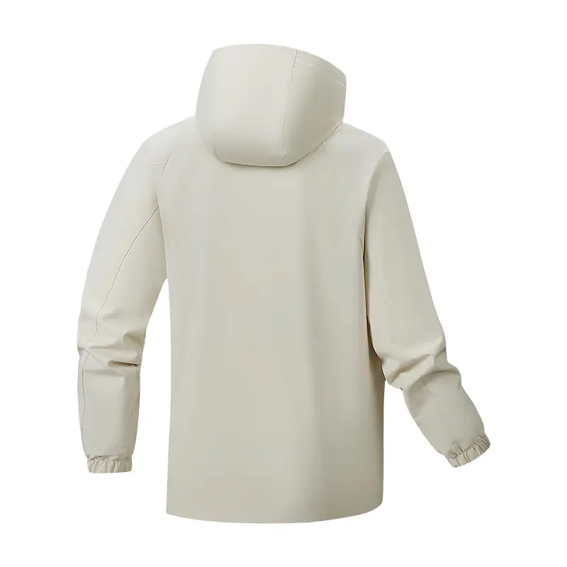Men's Spring and Autumn Fashion Classic Solid Color Hooded Jacket Couple Regular Outdoor Waterproof Jacket
