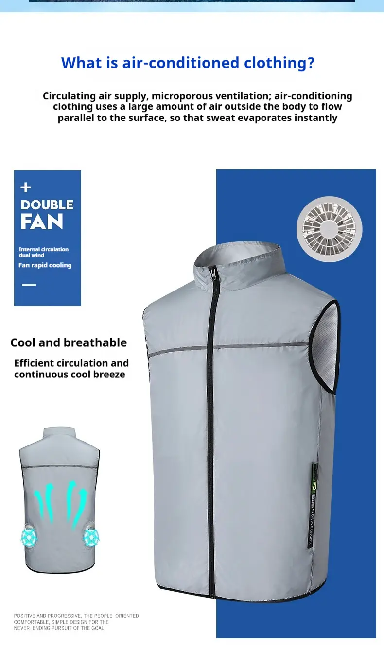 Summer air conditioning suit heatstroke prevention vest men's and women's high-tech universal camouflage cooling fan suit