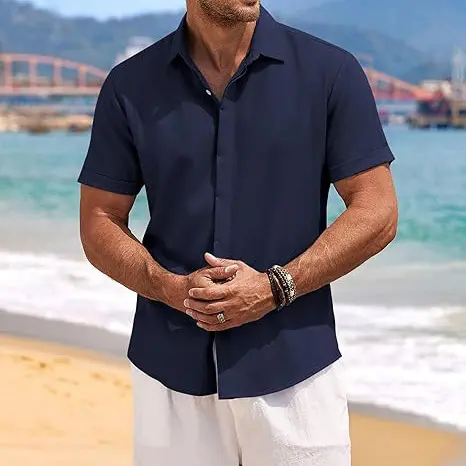 Summer Clothes Summer Top Cotton Shirt Shirts Men's Clothing Mens Men T Shirts Men's Fashion Man Summer Short Sleeve Tee