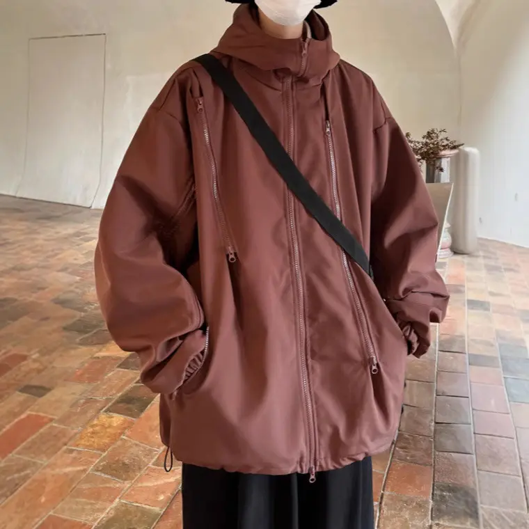 Men's Outdoor Jacket Windproof Waterproof Hooded Windbreaker Coat Lightweight Spring Autumn Sports Jacket for Men Women Unisex