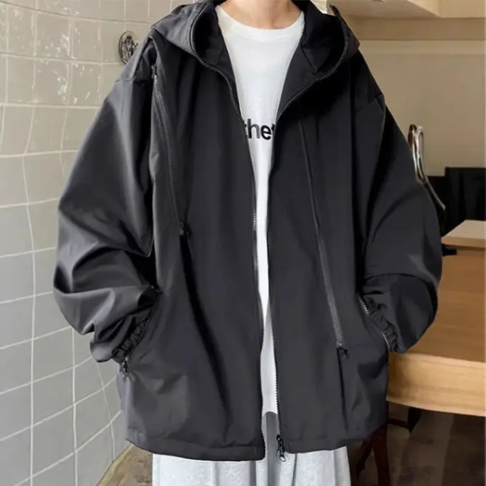 Men's Outdoor Jacket Windproof Waterproof Hooded Windbreaker Coat Lightweight Spring Autumn Sports Jacket for Men Women Unisex