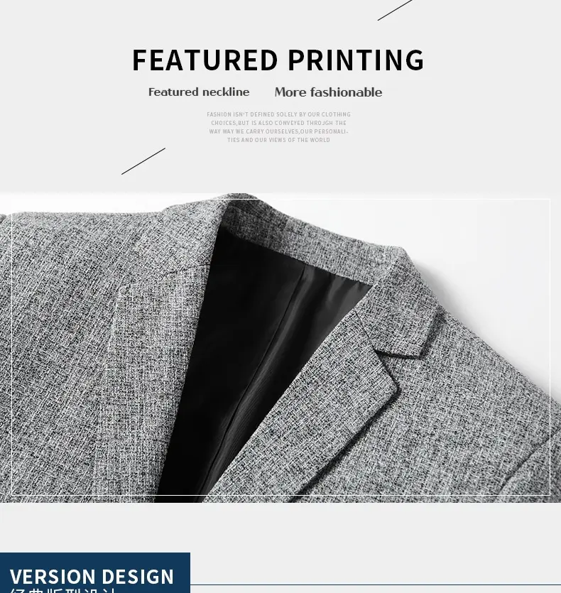 New Men's Casual Suit Jacket Lightweight and Iron Free Dad Style Business Men's Single Suit Jacket Breathable Wrinkle Resistant