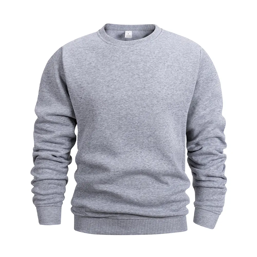 Mens Basic Hoodies Crew Neck Sweatshirts Men Fashion Casual Sport Round Neck Pullover Streetwear Solid Hoodie