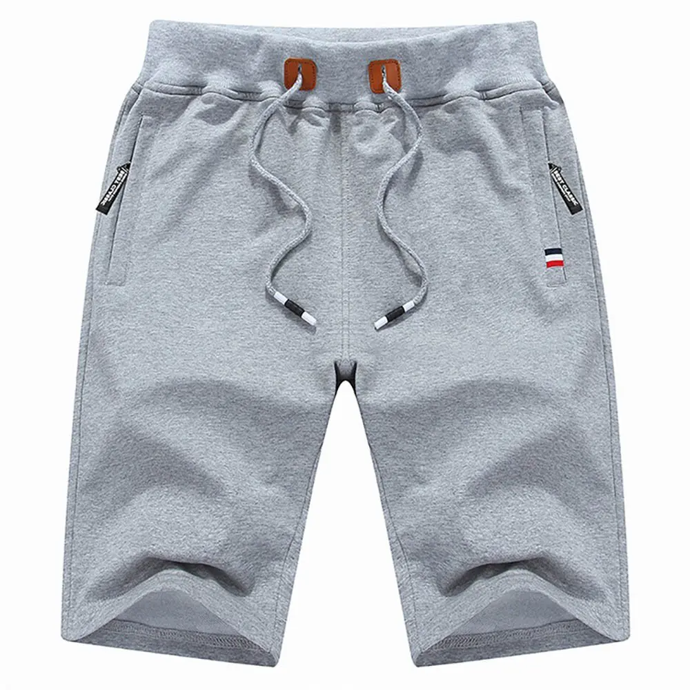 Men Casual Shorts New Summer Male Fashion Casual Short Men's Solid Color Fitness Breathable Shorts Men Drawstring Shorts