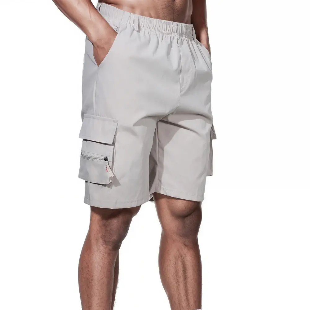 Men's Cargo Shorts Summer Oversized Pants Elastic Waist Large Size Outdoor Jogging Sweatpants Trend Multi Pockets Men Clothes