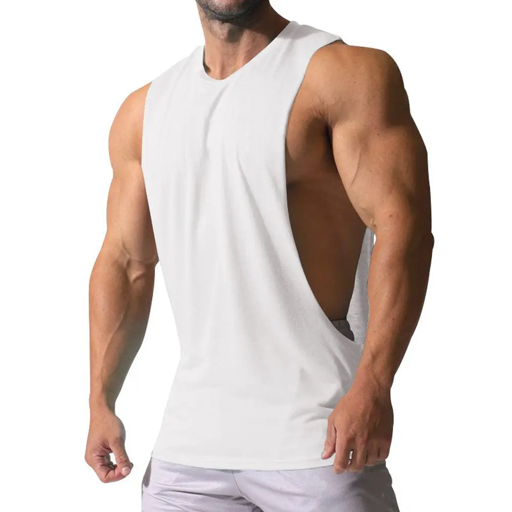Summer Men's Vest Gym Tank Top Fitness Training Quick-drying Loose Bodybuilding Sleeveless Shirt Male Vest Clothing