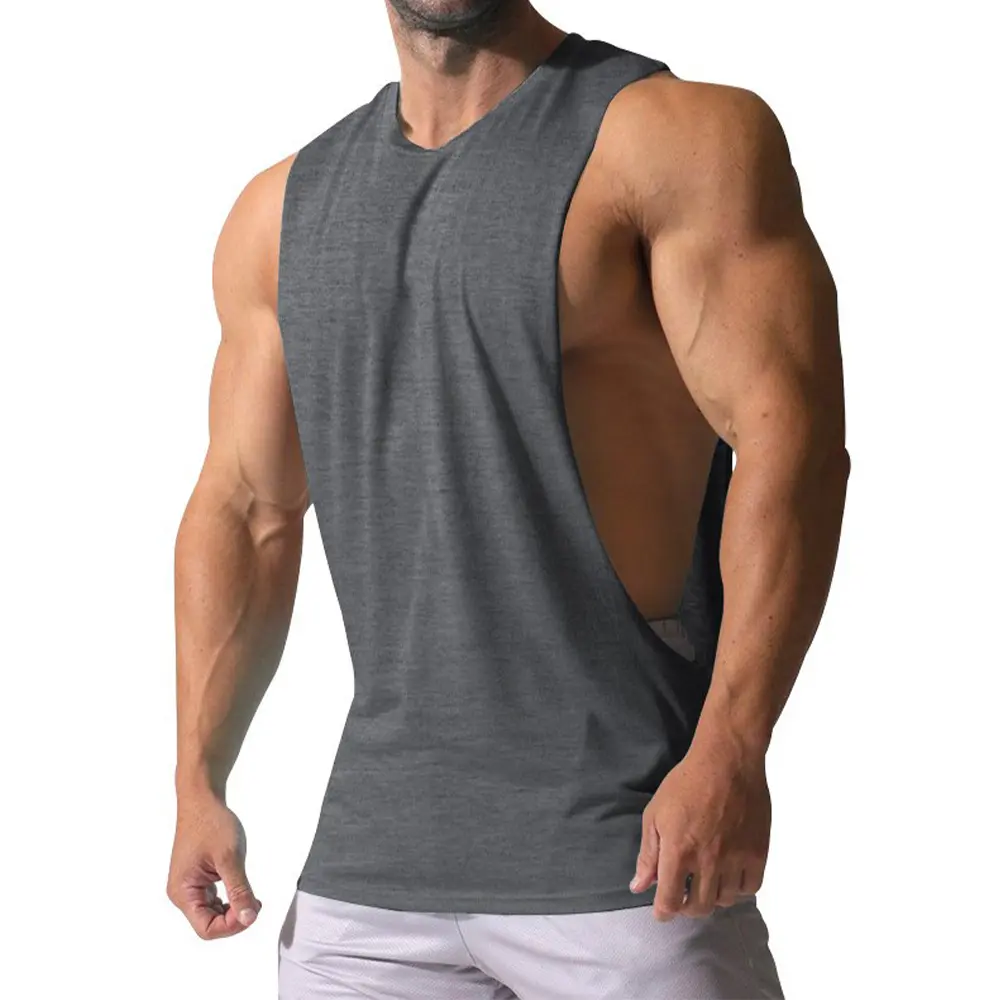Summer Men's Vest Gym Tank Top Fitness Training Quick-drying Loose Bodybuilding Sleeveless Shirt Male Vest Clothing
