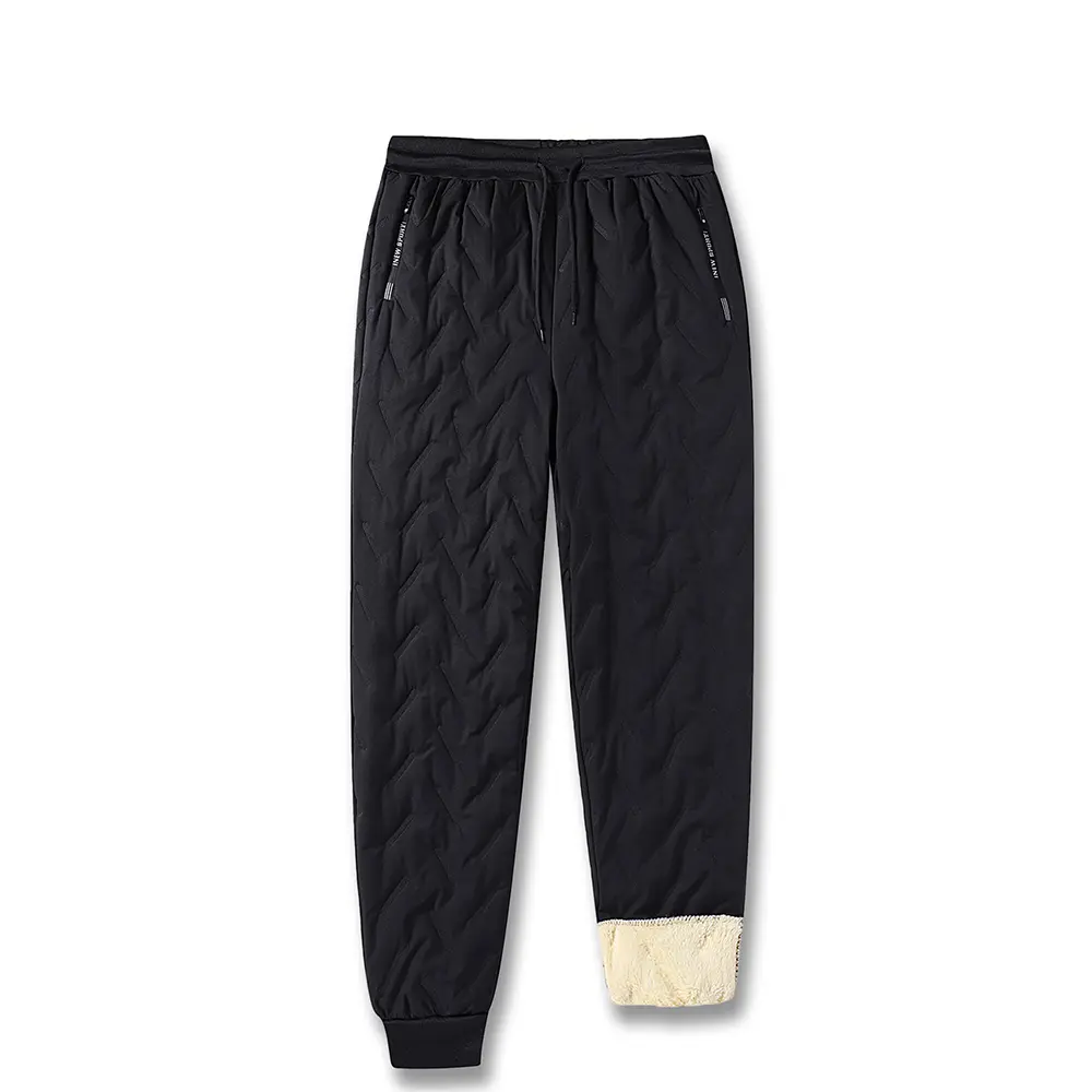 Winter Thickened Fleece-lined Men's Casual Pants Versatile Trousers Warm Windproof Thermal For Cold Weather Scenes