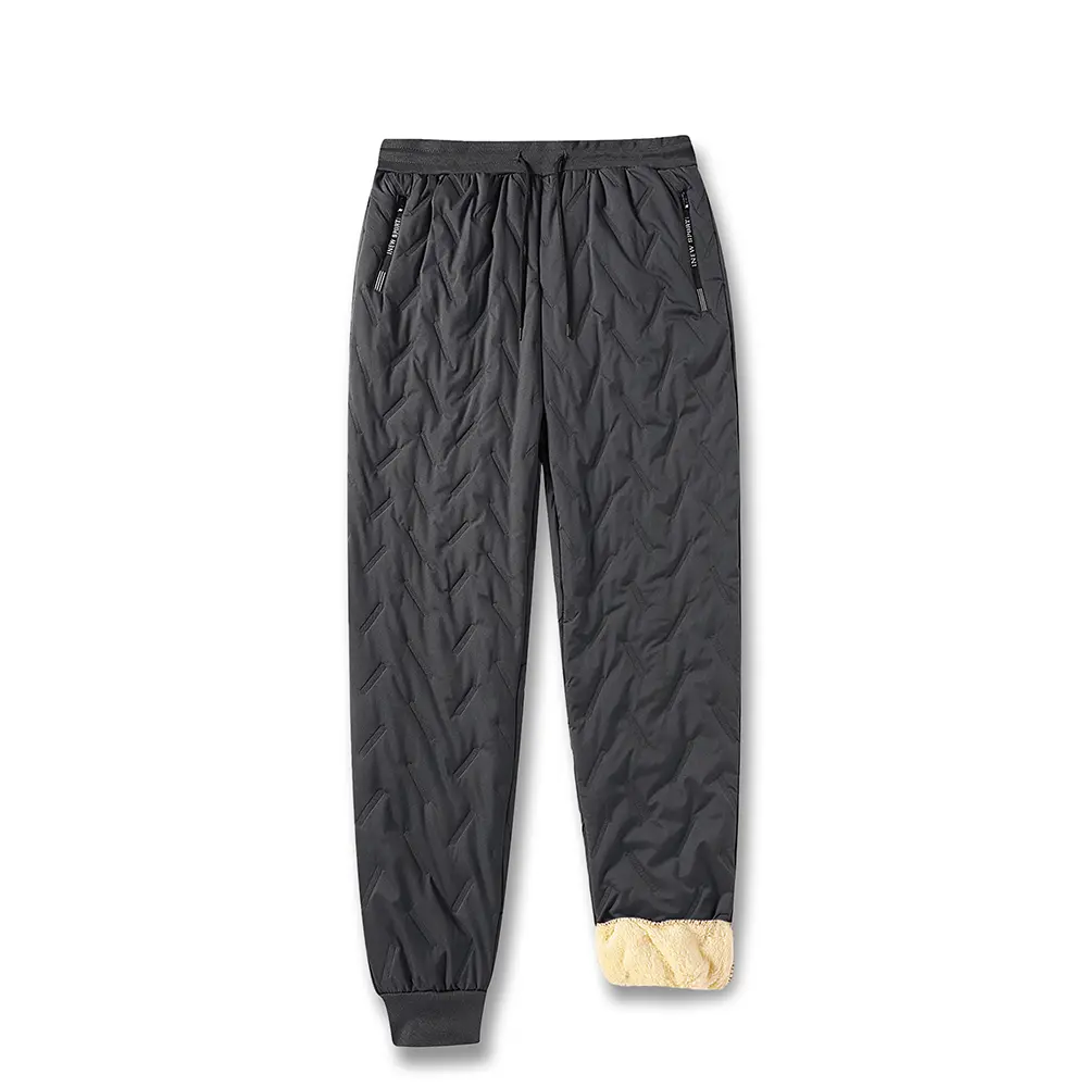 Winter Thickened Fleece-lined Men's Casual Pants Versatile Trousers Warm Windproof Thermal For Cold Weather Scenes