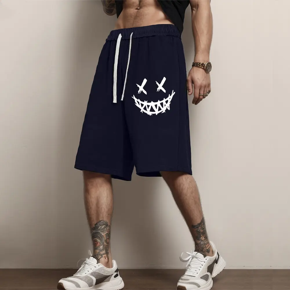 Fashion Men's Beach Shorts Funny Graphics Print Sweat Pant Hip Hop Breathable Sports Casual Shorts Sweatpants Breeches