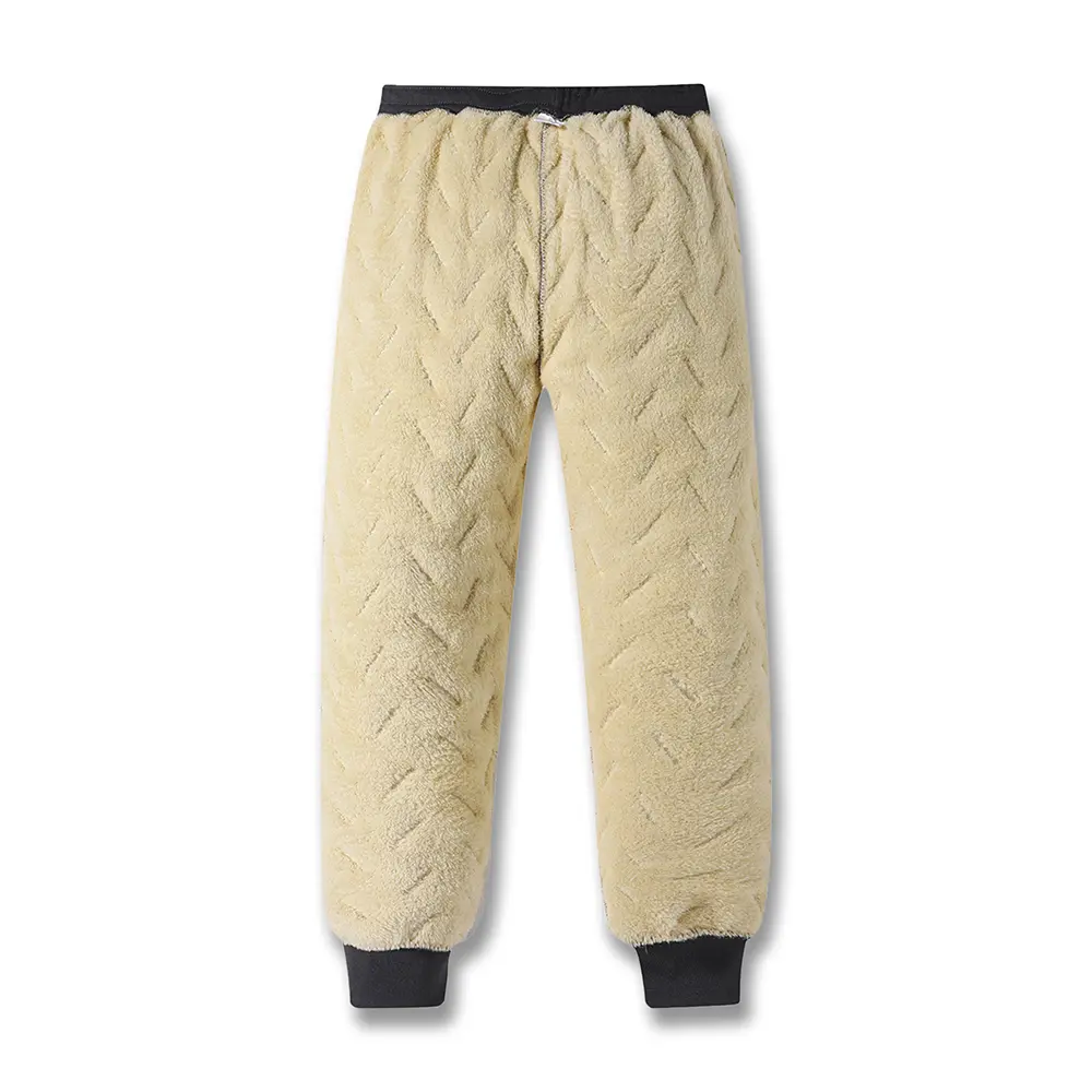 Winter Thickened Fleece-lined Men's Casual Pants Versatile Trousers Warm Windproof Thermal For Cold Weather Scenes