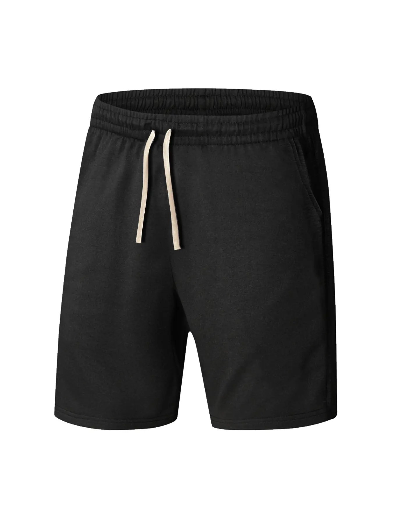 Men's Shorts Casual Pants Summer New Solid Color Lace-up Sweatpants  Outdoor Running Jogger Fitness Workout Knee Length Short