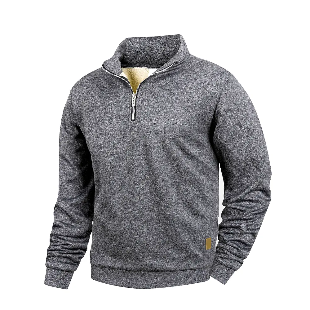 Men's Casual Sweatshirt Long Sleeve Stand Collar Half Zipper Pullover Sweatshirts Autumn Outdoor Streetwear for Men