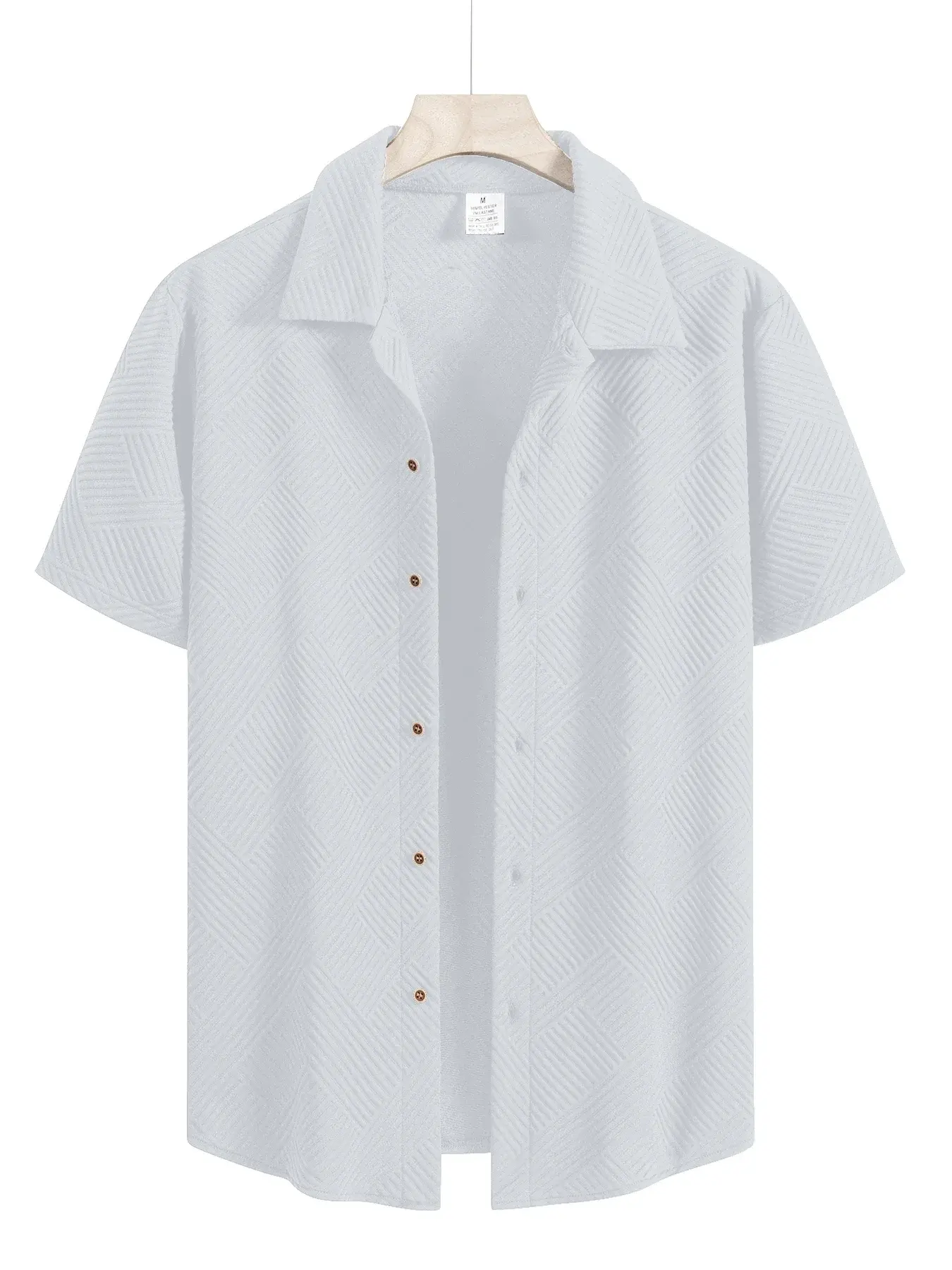 Men's Solid Color Short Sleeve Shirts Vacation Beach Summer Tops Casual Comfortable Lightweight Button Men Shirts