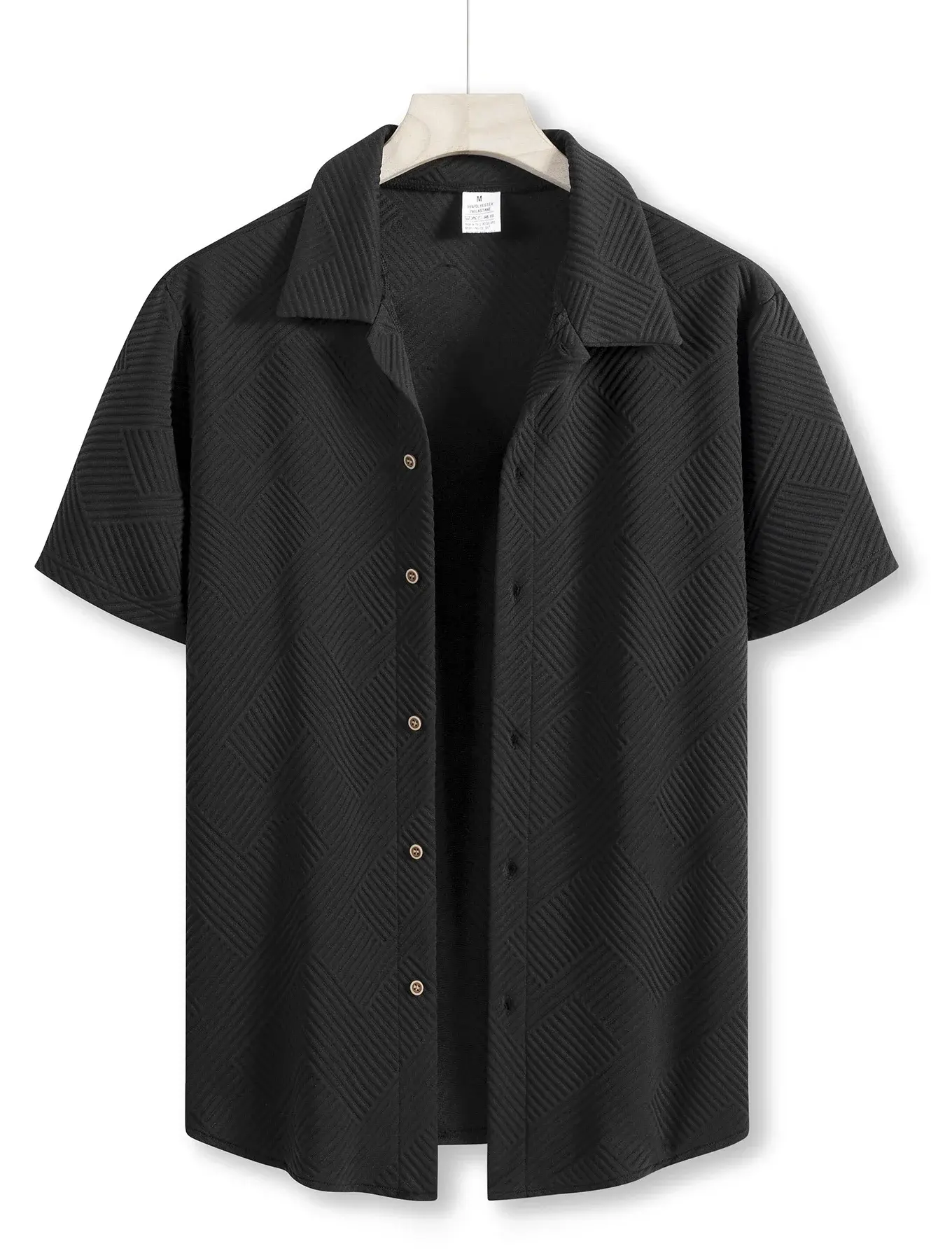 Men's Solid Color Short Sleeve Shirts Vacation Beach Summer Tops Casual Comfortable Lightweight Button Men Shirts