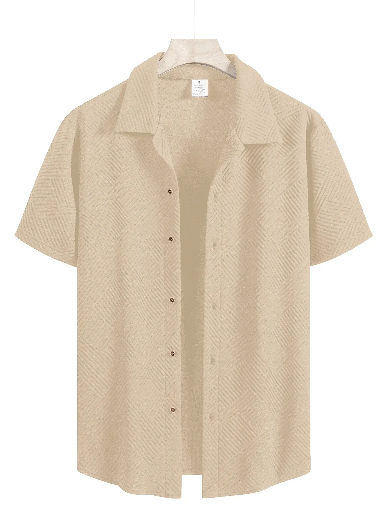 Men's Solid Color Short Sleeve Shirts Vacation Beach Summer Tops Casual Comfortable Lightweight Button Men Shirts