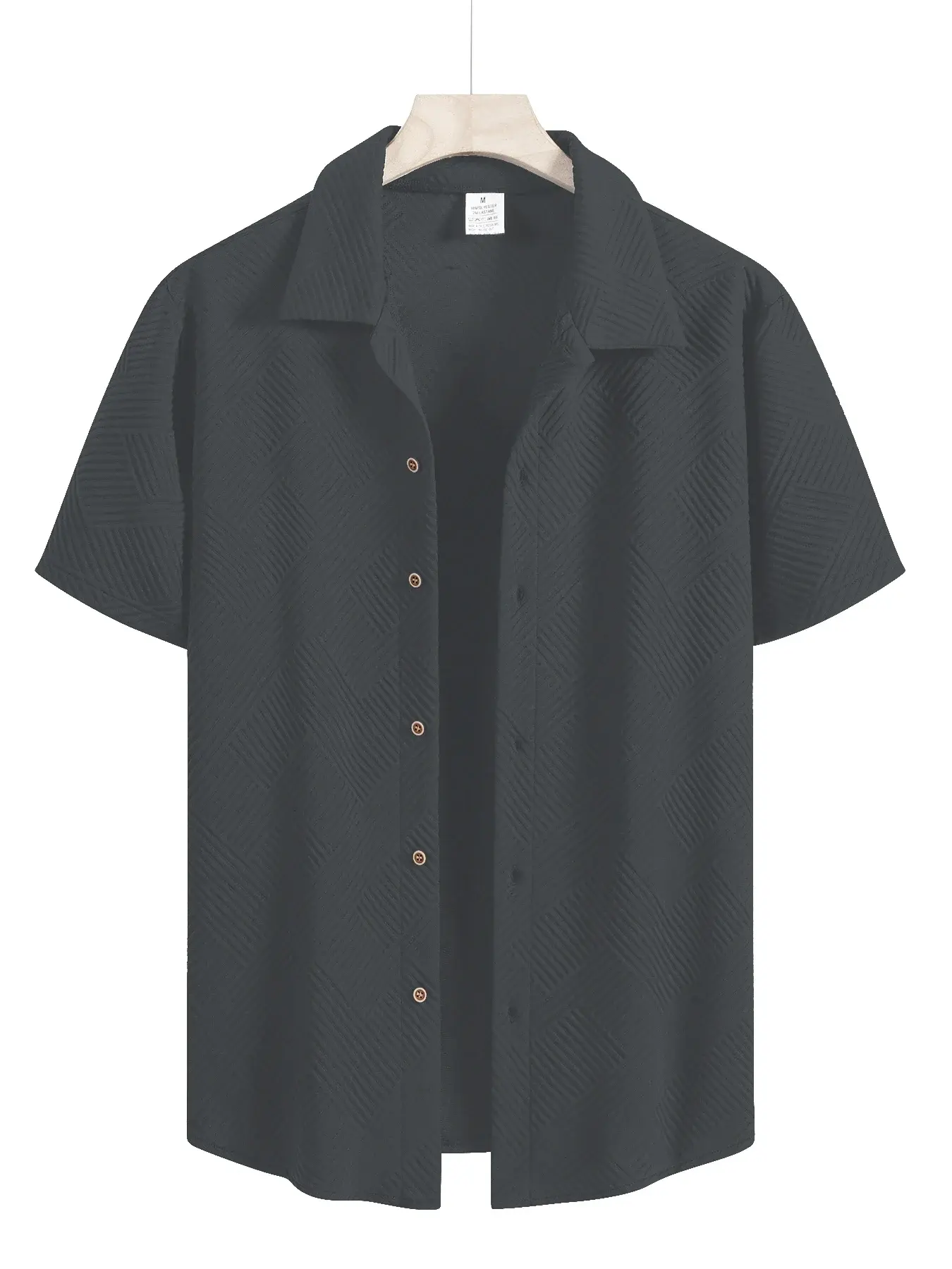 Men's Solid Color Short Sleeve Shirts Vacation Beach Summer Tops Casual Comfortable Lightweight Button Men Shirts