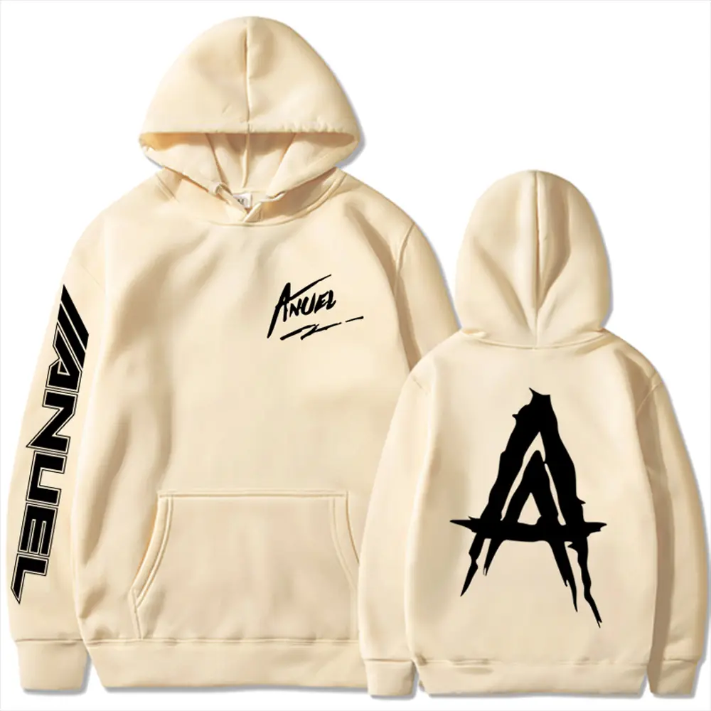 Unisex Hip Hop Hoodies Anuel AA Real Hasta La Muerte Printed Sweatshirt Streetwear Rapper Loose Pullover Casual Hooded Top