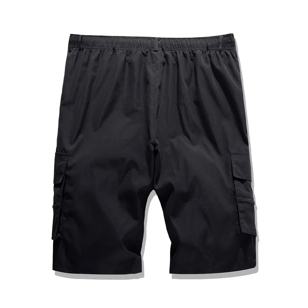 Men's Work Short Pants Zipper Pocket Casual Knee Shorts Loose Straight Cargo Shorts Summer Male Hiking Sports Short
