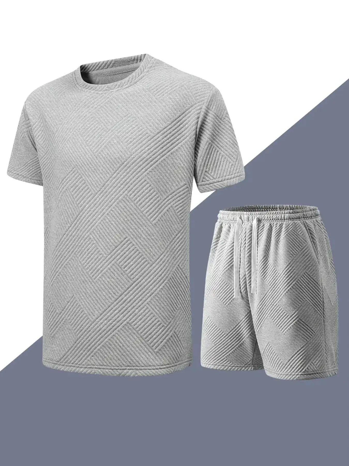 Summer Men's T-shirt Shorts Set Casual Comfortable Breathable Sports Running Short Fitness Tracksuit Men's Jogging Set