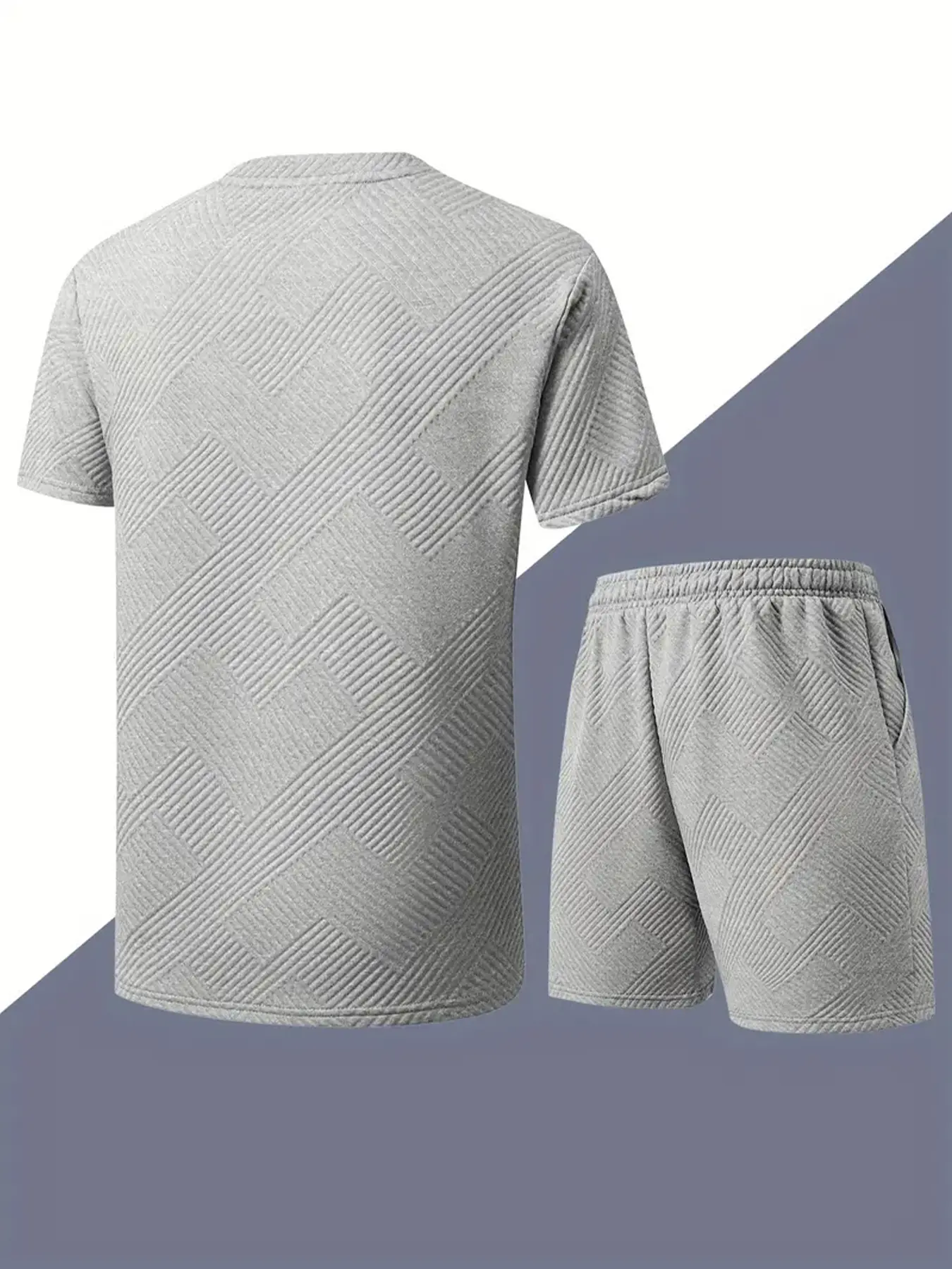 Summer Men's T-shirt Shorts Set Casual Comfortable Breathable Sports Running Short Fitness Tracksuit Men's Jogging Set