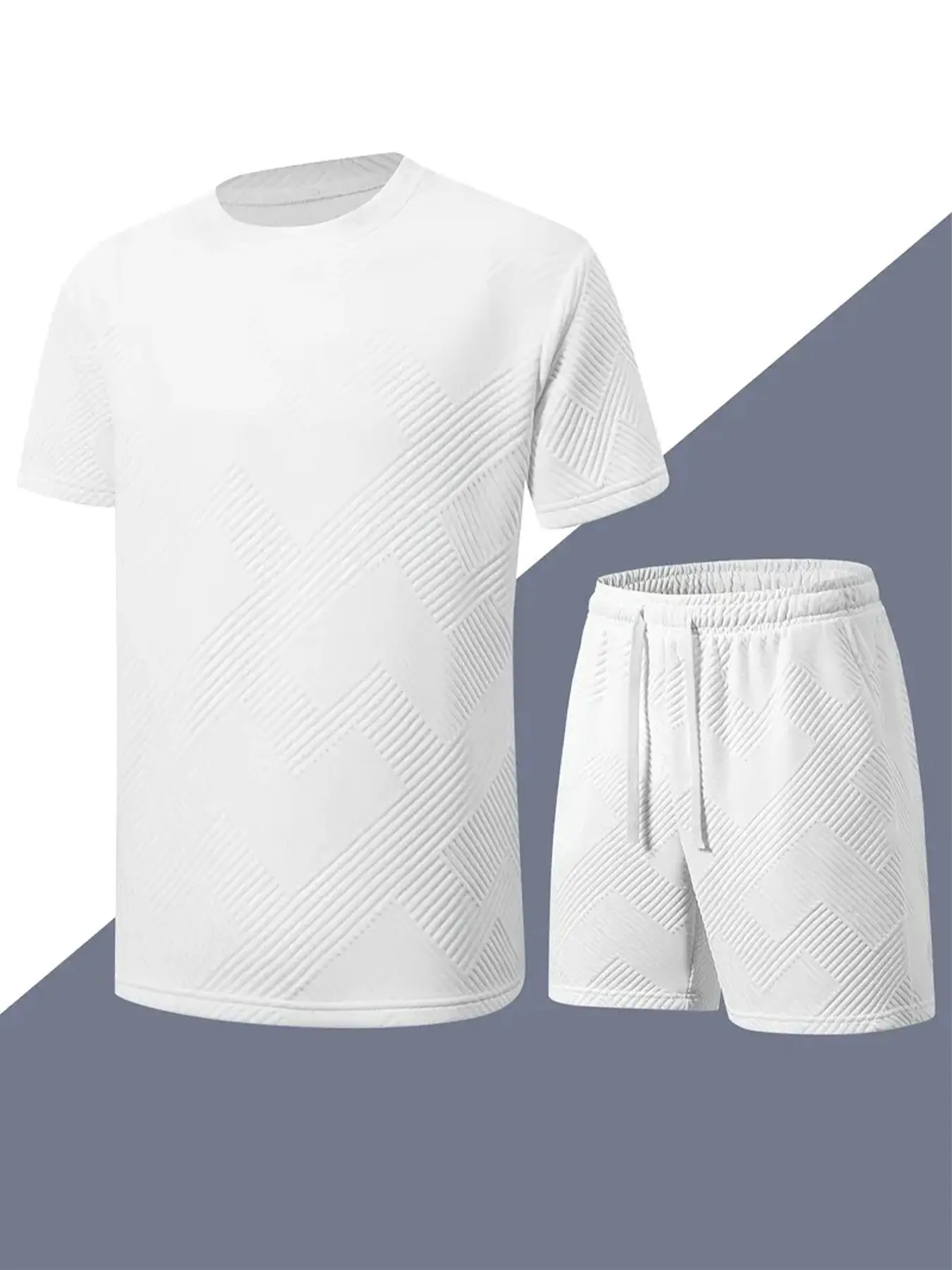 Summer Men's T-shirt Shorts Set Casual Comfortable Breathable Sports Running Short Fitness Tracksuit Men's Jogging Set