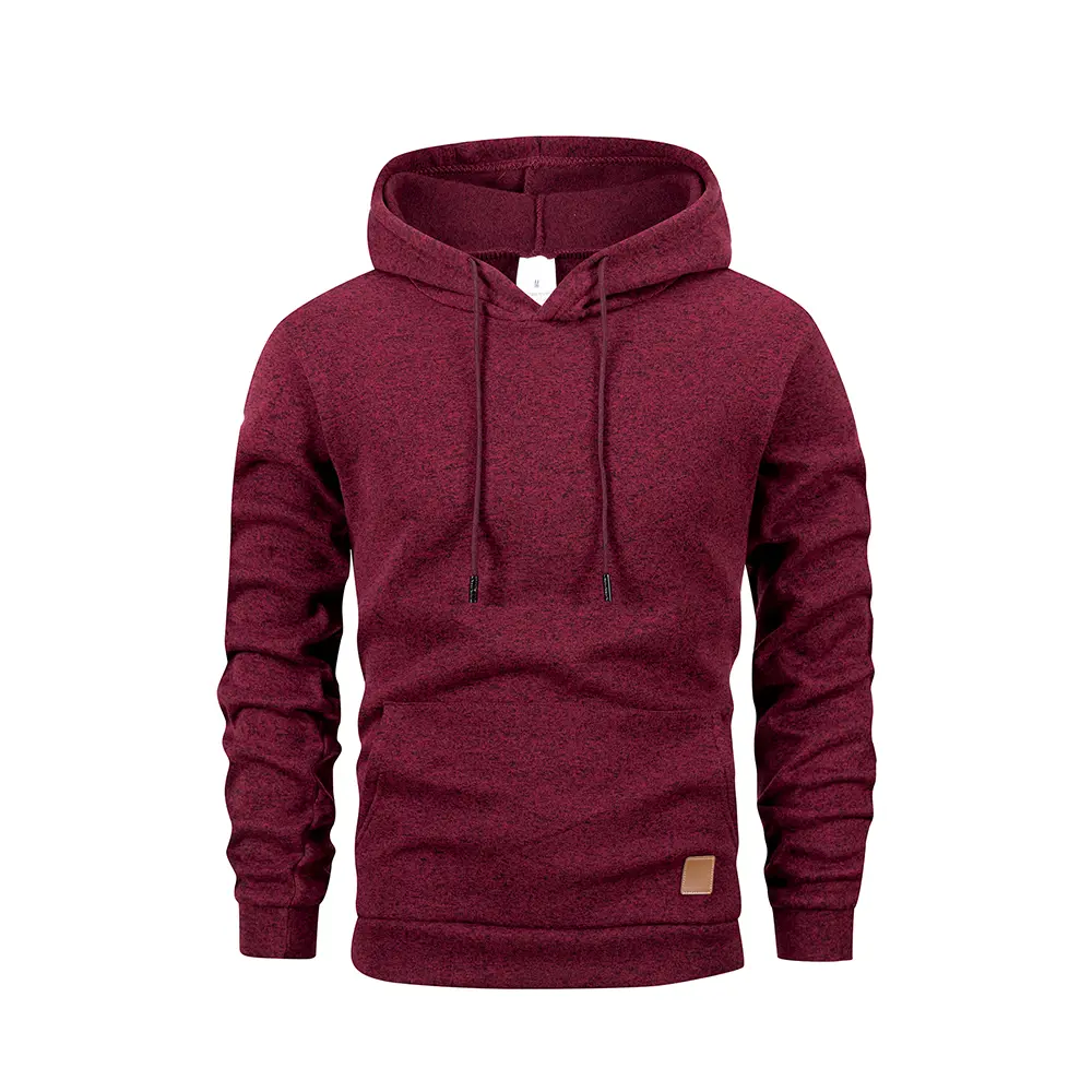 Men's Sweatwear Warm Hoodies Pullover Solid Color Sweatshirt Long Sleeve Streetwear Men Casual Loose Breathable Hoody Top