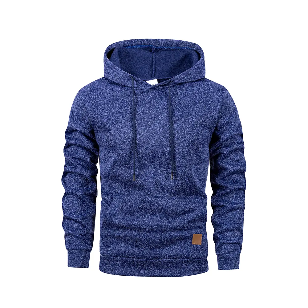 Men's Sweatwear Warm Hoodies Pullover Solid Color Sweatshirt Long Sleeve Streetwear Men Casual Loose Breathable Hoody Top