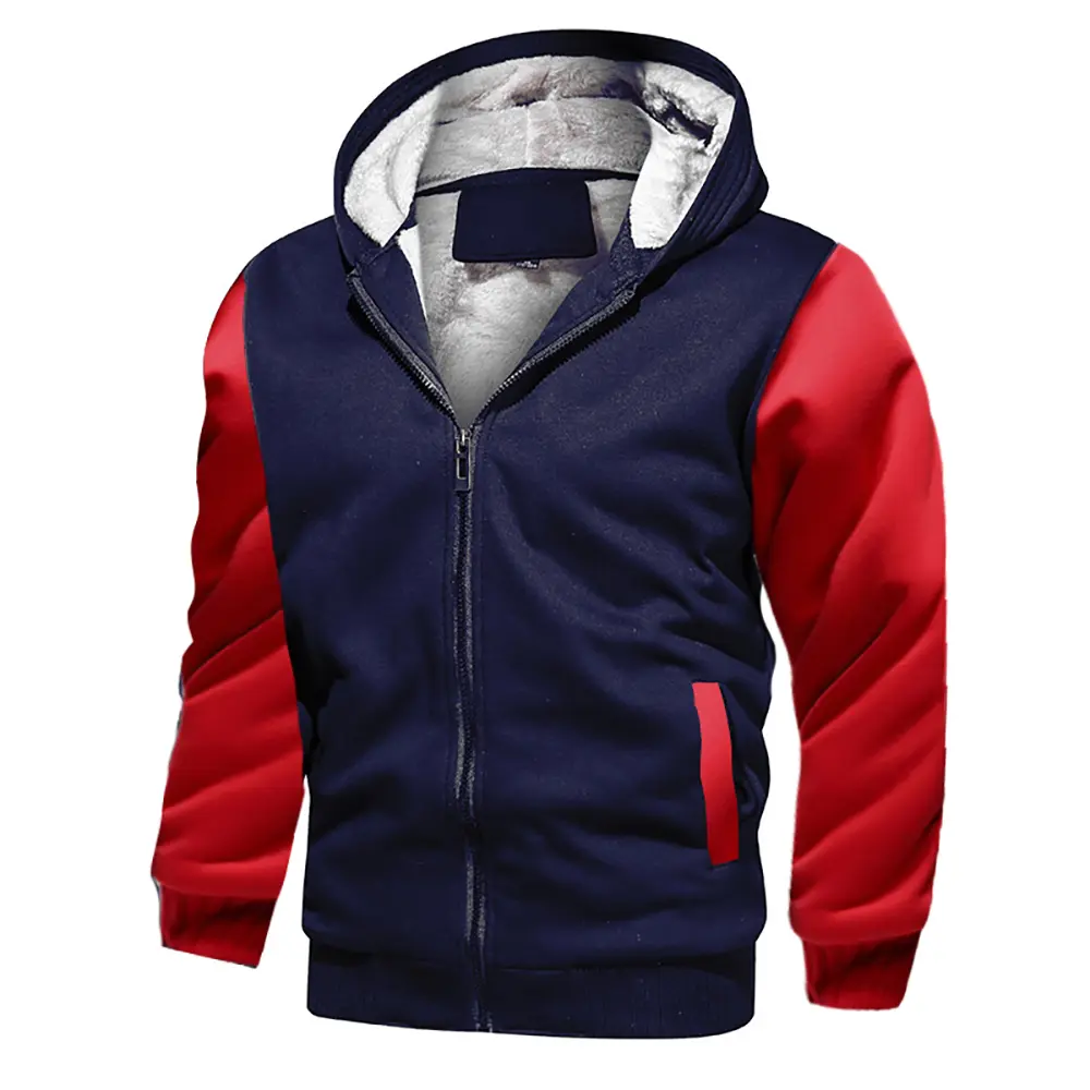 Men's Fleece Jacket Camouflage Thicken Jackets Hooded Coat Winter Long Sleeve Down Coats Casual Streetwear Men's Hoodies