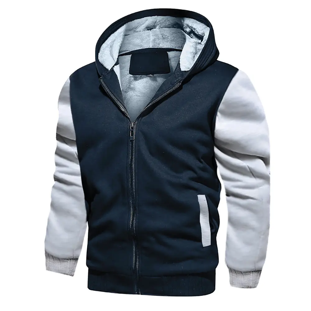 Men's Fleece Jacket Camouflage Thicken Jackets Hooded Coat Winter Long Sleeve Down Coats Casual Streetwear Men's Hoodies