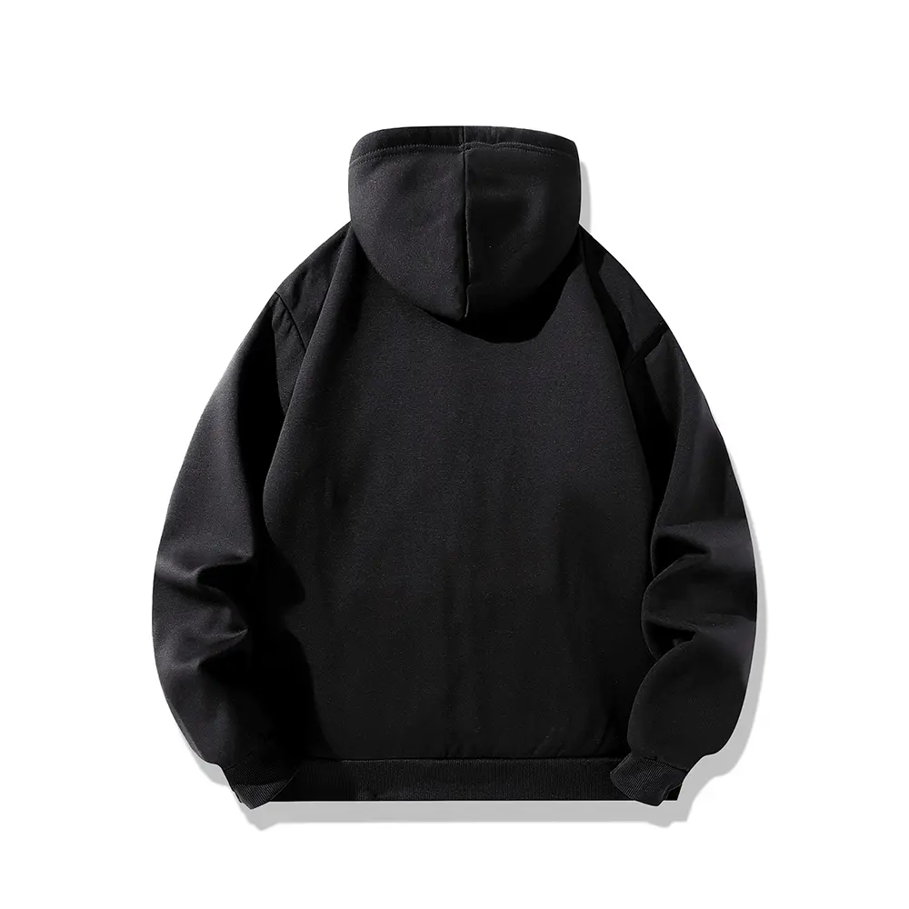 High Quality Fleece Jackets Men's Winter Plus-Size Jacket  Windproof Warm Thick Coat Solid Color Cotton Jacket Men Hooded Coats