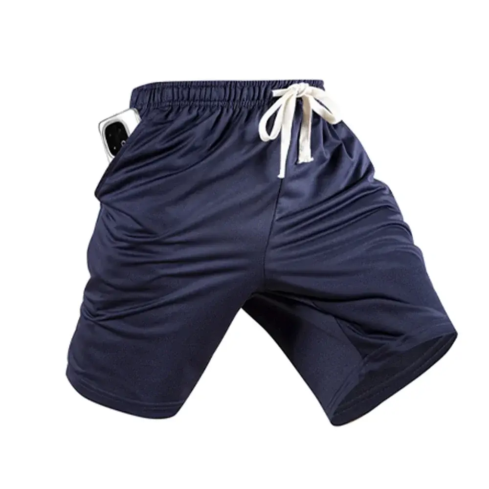 Summer Mens Sports Sweatpants Casual Shorts Pockets Solid Color  Jogging Beach Shorts Male Drawstring Outerdoor Short Pants