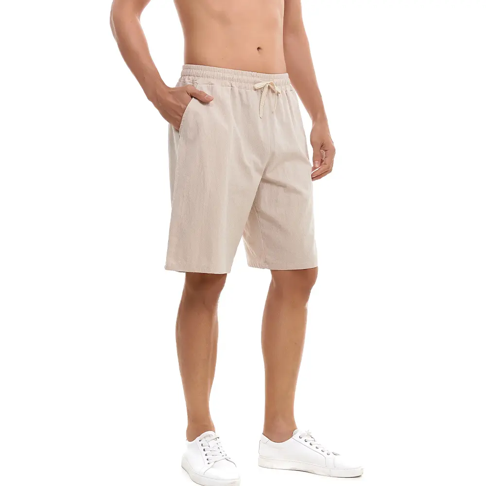 Men's Summer Breathable Shorts Pants Male Solid Color Lightweight Sport Shorts Fitness Sport Large Short Homme