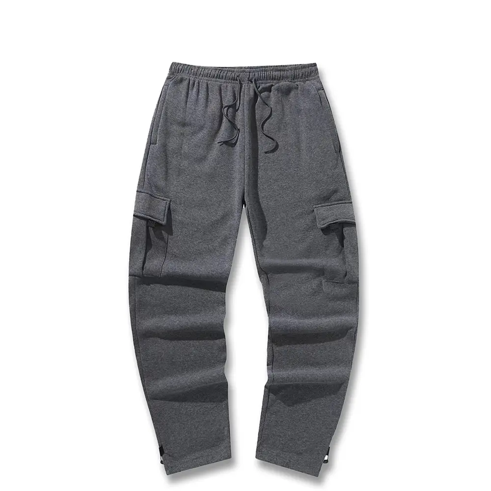 Men's Sweatpants Streetwear Loose Drawstring Long Pants Men Multi-pocket Pants Solid Casual Male Trousers Clothing