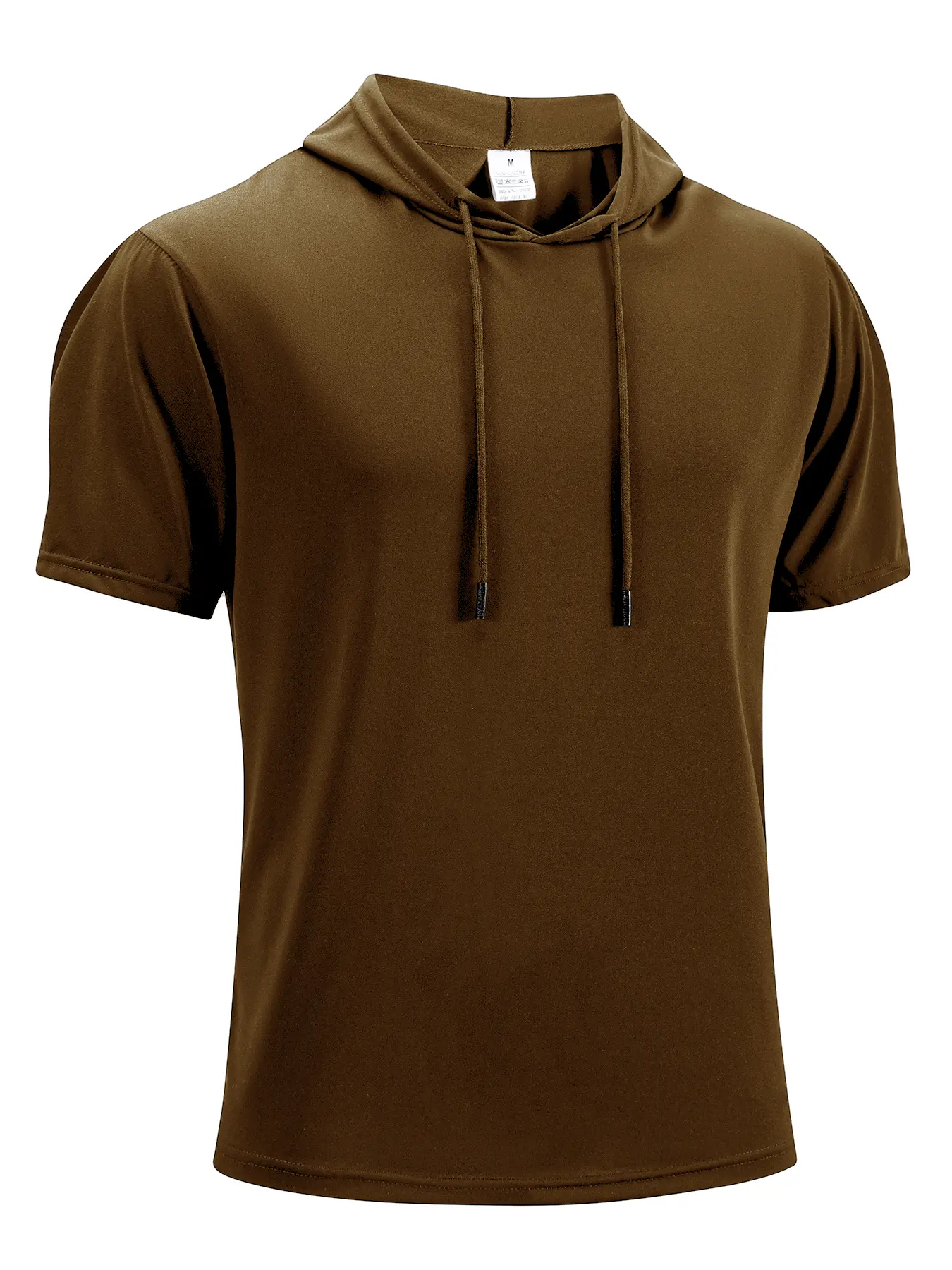 Men's Sports Short Sleeved Hooded T-shirt Thin Style Breathable Loose Outdoor Running Casual T-shirt Fitness Breathable Tops