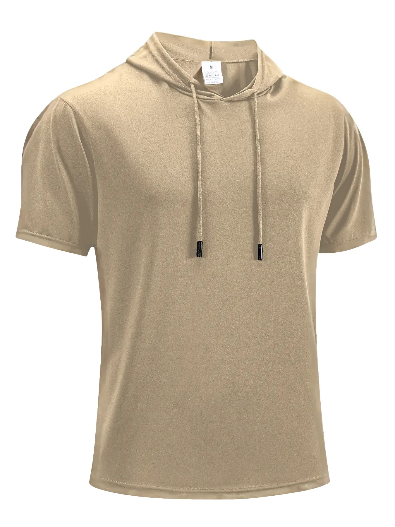 Men's Sports Short Sleeved Hooded T-shirt Thin Style Breathable Loose Outdoor Running Casual T-shirt Fitness Breathable Tops