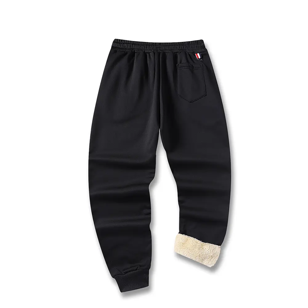 Men's Cotton Pants Winter Men Thickened Trousers Lamb Wool Warm Sweatpants Winter Outdoor Plush Casual Pants